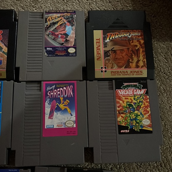 NES Game Lot Super Mario Duck Hunt Indiana Jones Kung Fu RBI 3 More Games - Picture 6 of 7